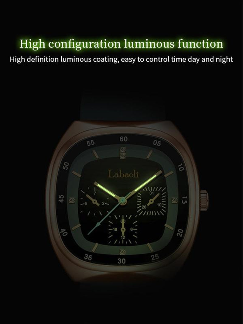 Casual Stylish Open Dial Watch – Silicone Strap, Waterproof & Luminous, Perfect for All Occasions