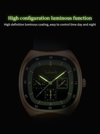 Casual Stylish Open Dial Watch – Silicone Strap, Waterproof & Luminous, Perfect for All Occasions