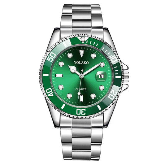 Green Water Ghost Silver Watch