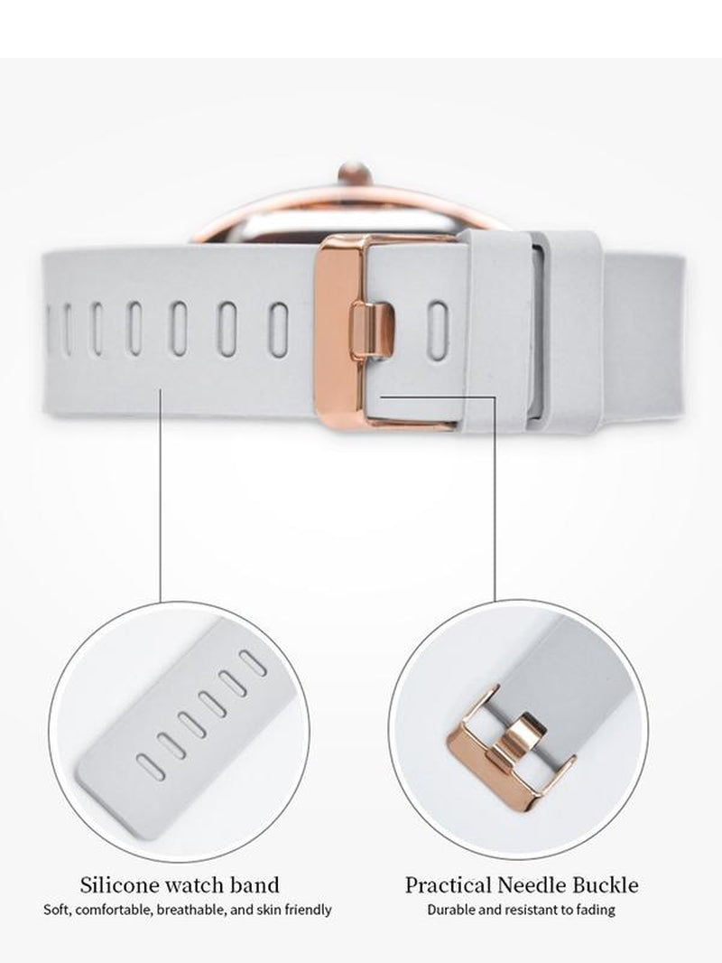 Casual Stylish Open Dial Watch – Silicone Strap, Waterproof & Luminous, Perfect for All Occasions