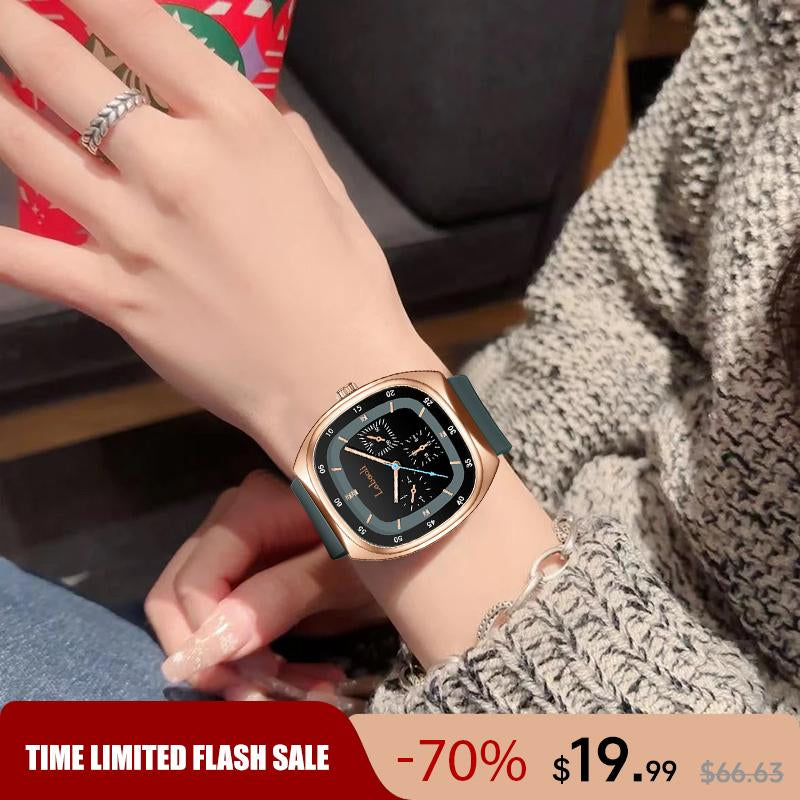 Casual Stylish Open Dial Watch – Silicone Strap, Waterproof & Luminous, Perfect for All Occasions