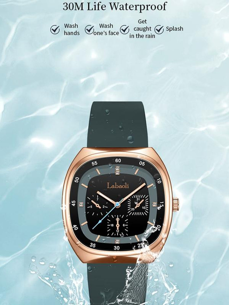 Casual Stylish Open Dial Watch – Silicone Strap, Waterproof & Luminous, Perfect for All Occasions